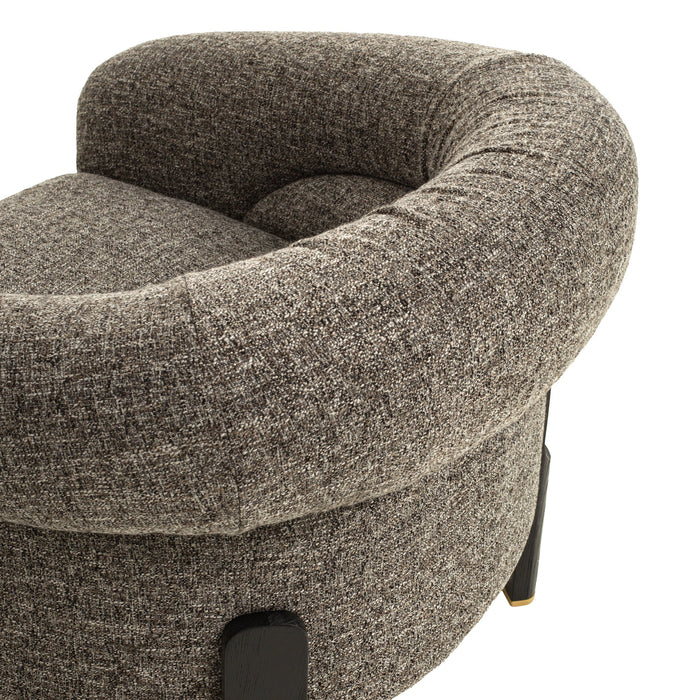 Mirevane Black Armchair - Shadow Grey