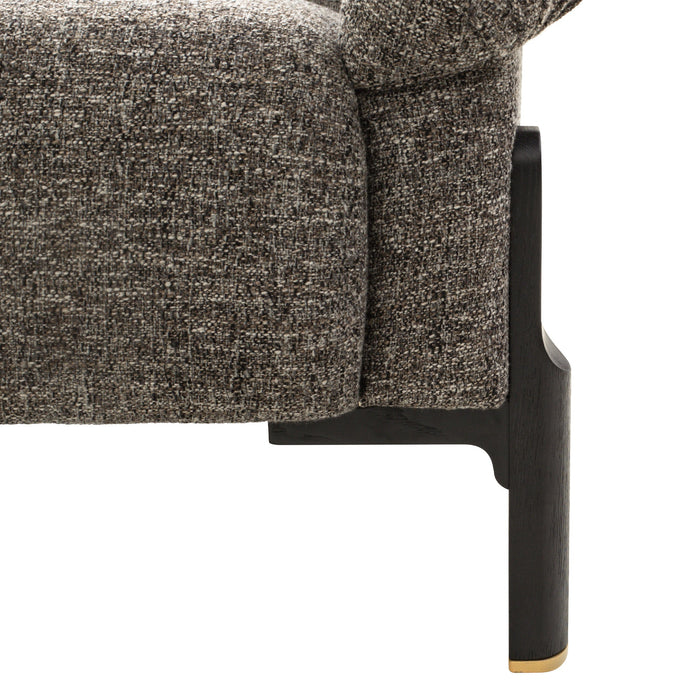 Mirevane Black Armchair - Shadow Grey
