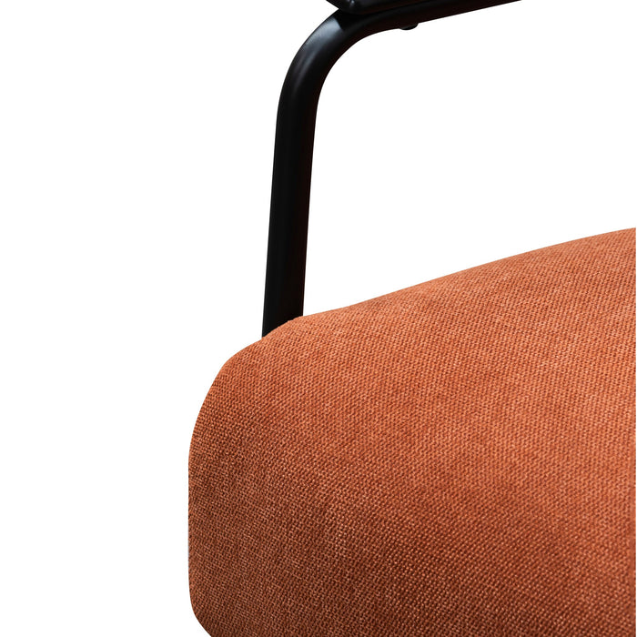 CLC6103-IG Fabric Armchair - Burnt Orange - Black Legs