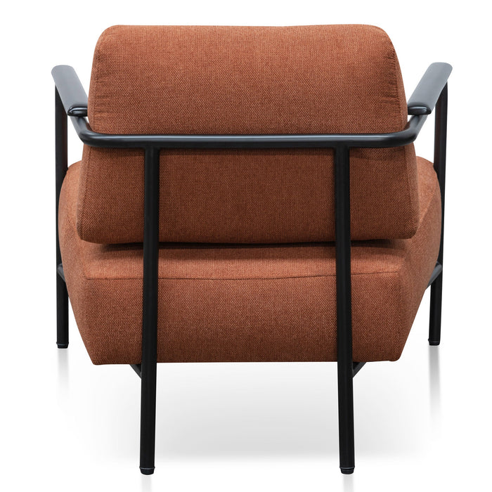 CLC6103-IG Fabric Armchair - Burnt Orange - Black Legs