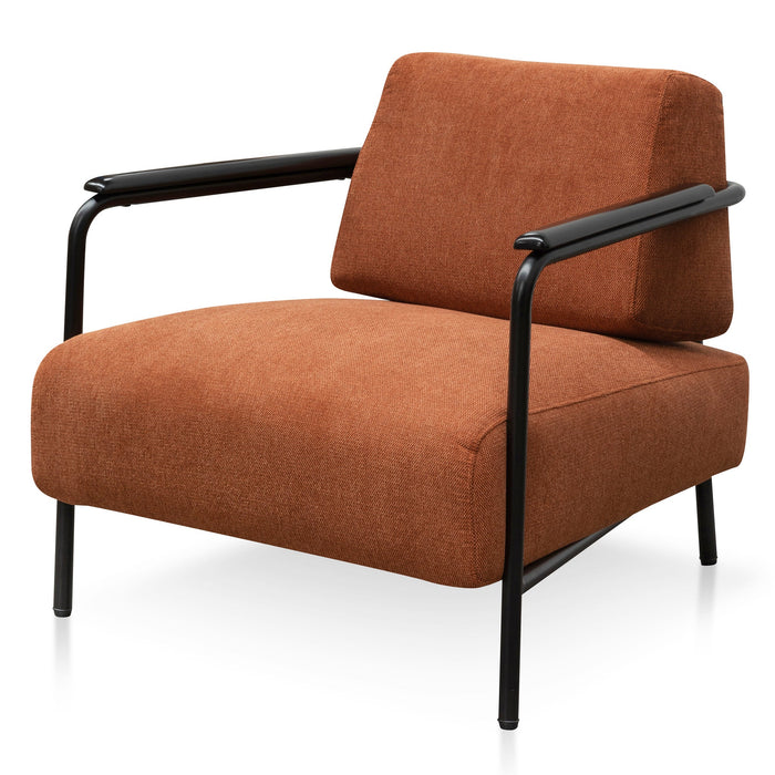 CLC6103-IG Fabric Armchair - Burnt Orange - Black Legs