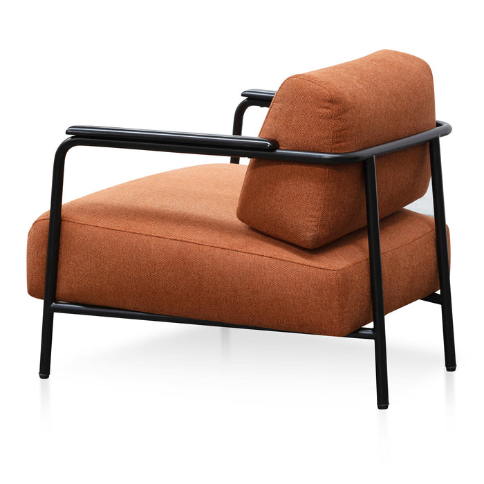 CLC6103-IG Fabric Armchair - Burnt Orange - Black Legs