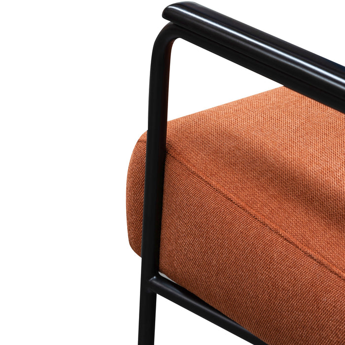 CLC6103-IG Fabric Armchair - Burnt Orange - Black Legs