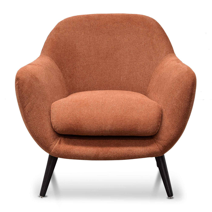 CLC6411-IG Fabric Armchair - Burnt Orange with Black Legs