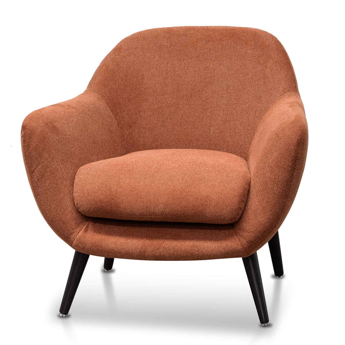 CLC6411-IG Fabric Armchair - Burnt Orange with Black Legs