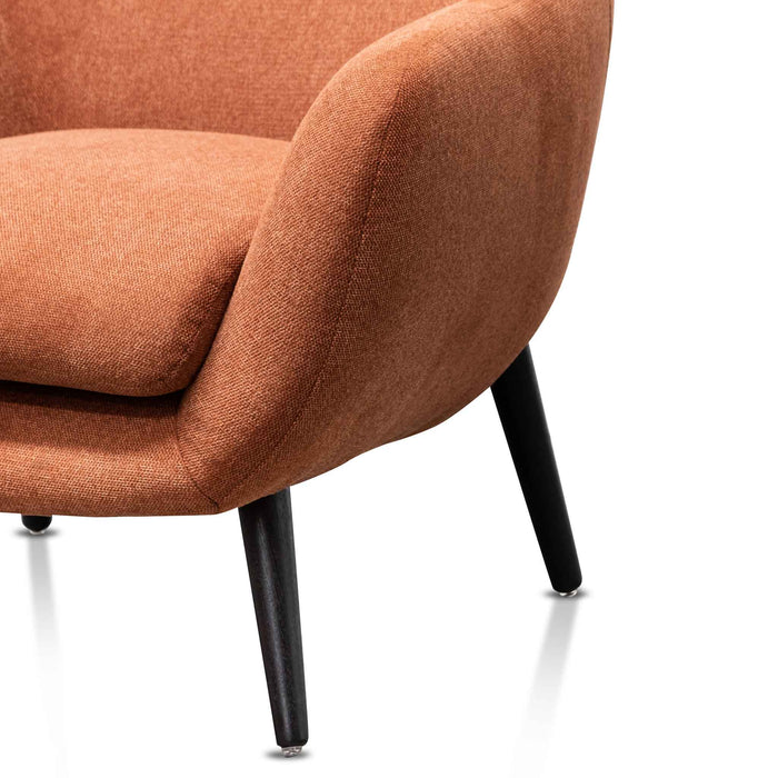 CLC6411-IG Fabric Armchair - Burnt Orange with Black Legs