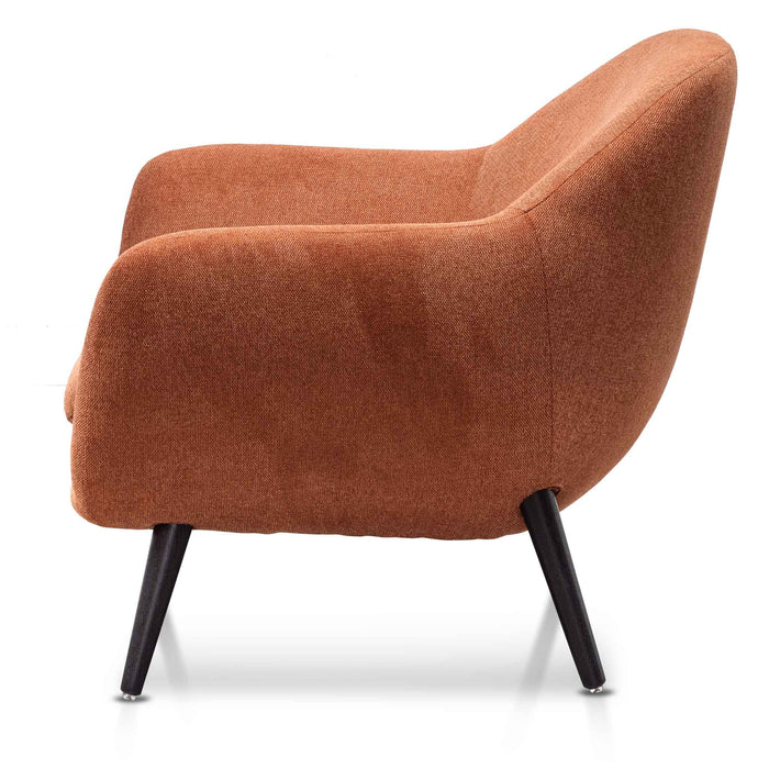 CLC6411-IG Fabric Armchair - Burnt Orange with Black Legs