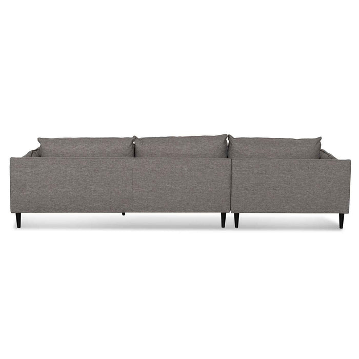 CLC6430-KSO 4 Seater Left Chaise Fabric Sofa - Graphite Grey