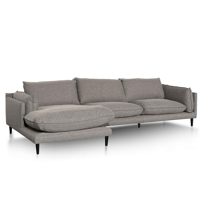 CLC6430-KSO 4 Seater Left Chaise Fabric Sofa - Graphite Grey