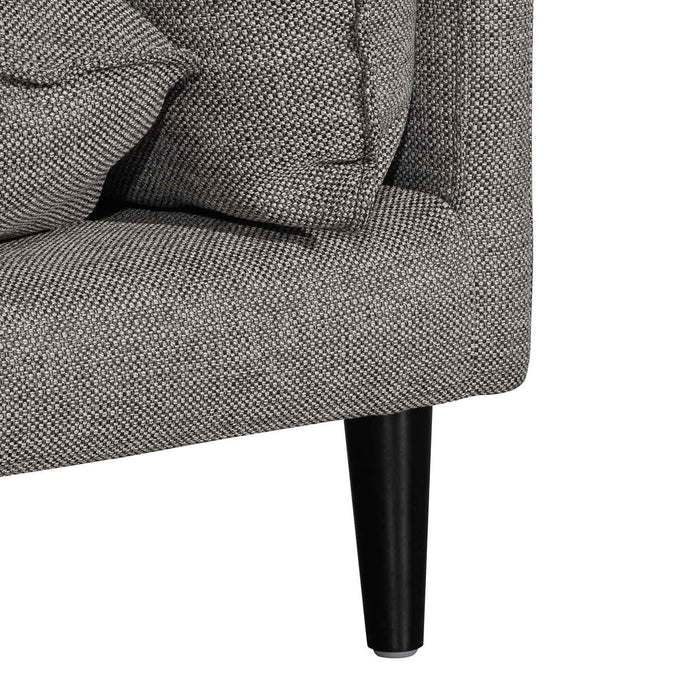 CLC6430-KSO 4 Seater Left Chaise Fabric Sofa - Graphite Grey