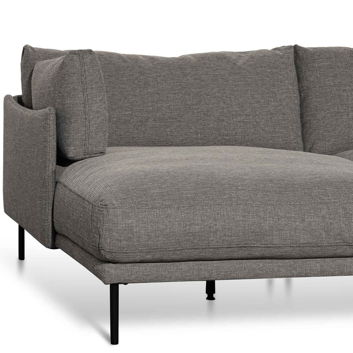 CLC6435-KSO 4 Seater Left Chaise Fabric Sofa - Graphite Grey