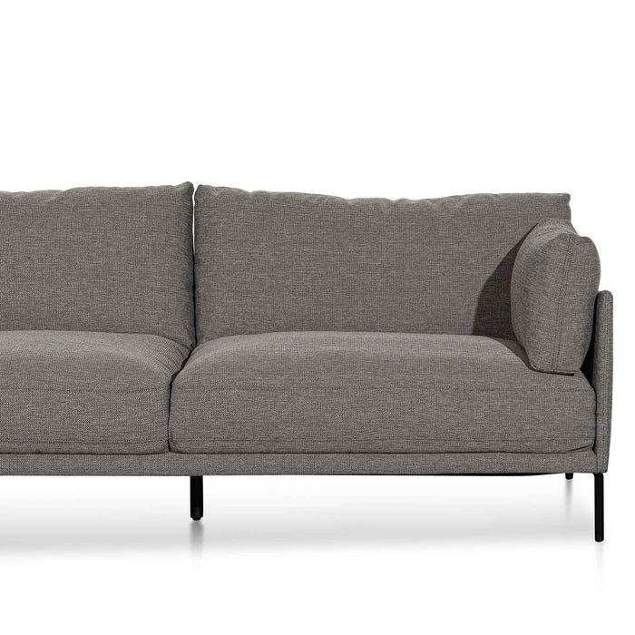 CLC6435-KSO 4 Seater Left Chaise Fabric Sofa - Graphite Grey