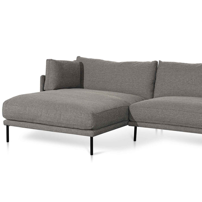 CLC6435-KSO 4 Seater Left Chaise Fabric Sofa - Graphite Grey