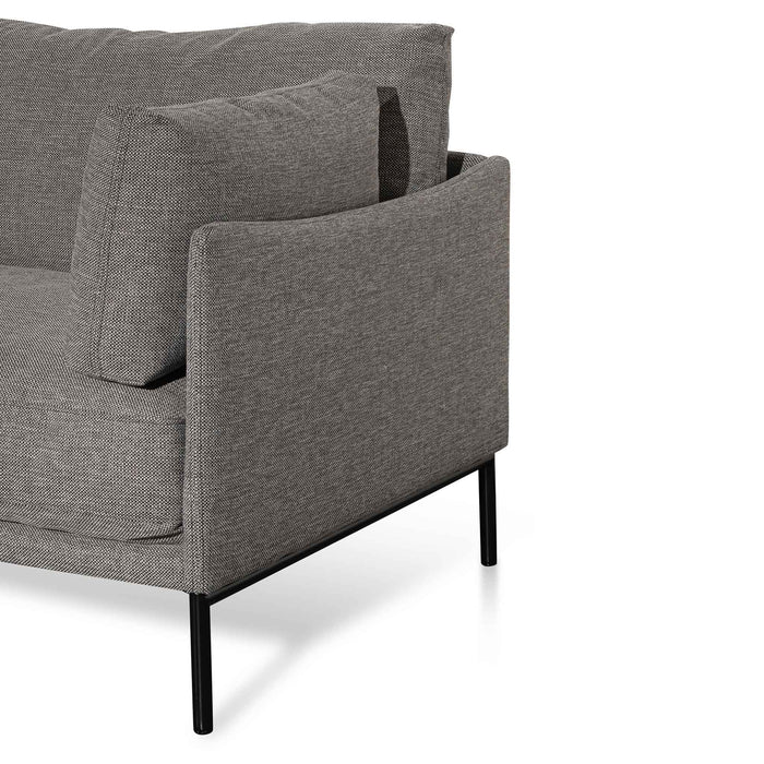 CLC6435-KSO 4 Seater Left Chaise Fabric Sofa - Graphite Grey