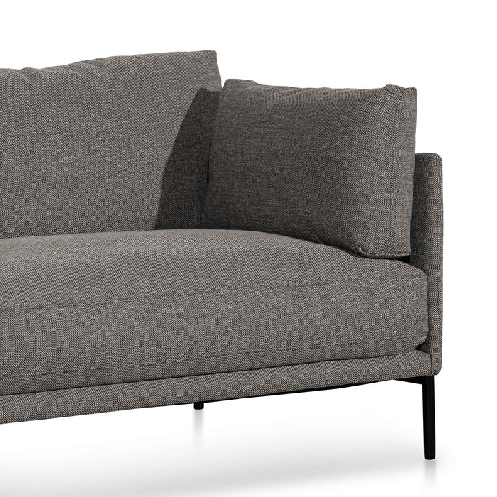 CLC6435-KSO 4 Seater Left Chaise Fabric Sofa - Graphite Grey