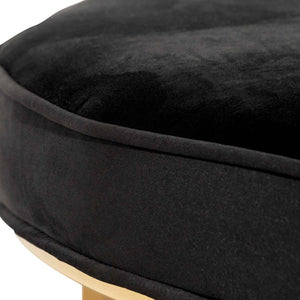 Modern Concepts Bianka 100cmx46cm Ottoman - Black Velvet