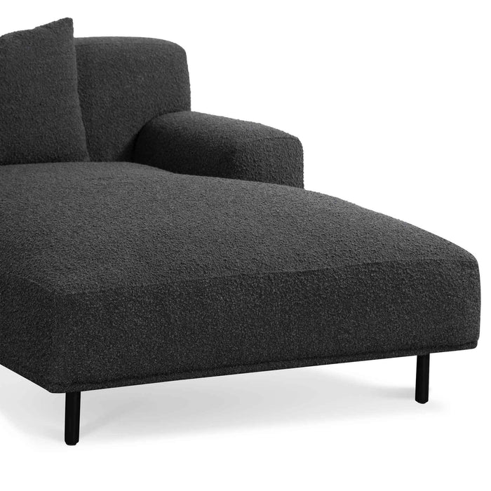 CLC6645-CA Right Chaise Sofa - Charcoal Boucle