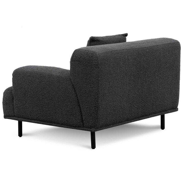 CLC6688-CA Armchair - Charcoal Boucle with Black Legs