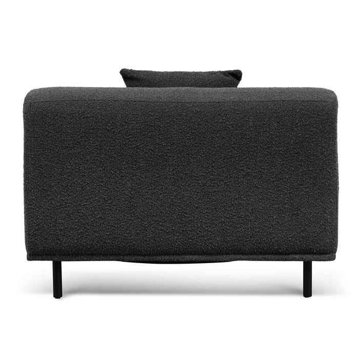 CLC6688-CA Armchair - Charcoal Boucle with Black Legs