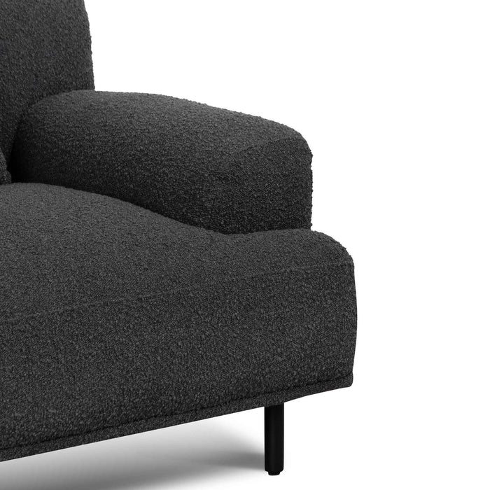 CLC6688-CA Armchair - Charcoal Boucle with Black Legs