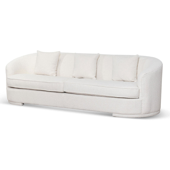 CLC6742-FS 4 Seater Sofa - Ivory White Boucle