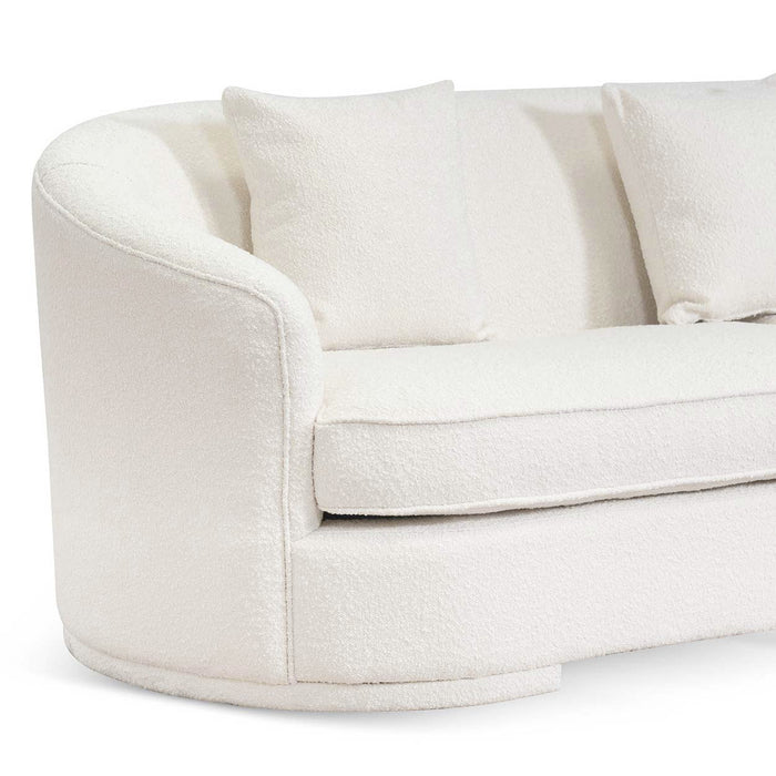 CLC6742-FS 4 Seater Sofa - Ivory White Boucle