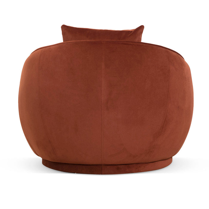 CLC6747-FS Velvet Armchair - Rustic Orange