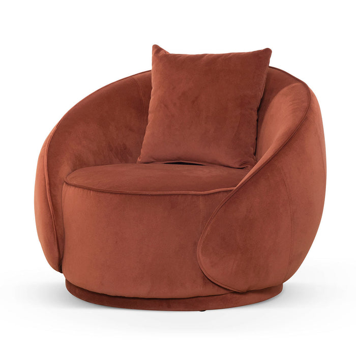 CLC6747-FS Velvet Armchair - Rustic Orange