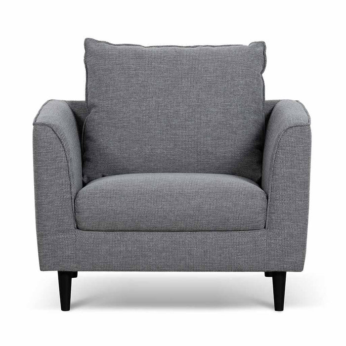 CLC6813-KSO Fabric Armchair - Graphite Grey with Black Leg