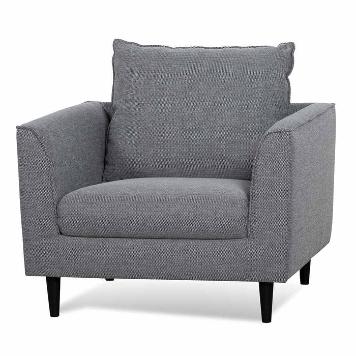 CLC6813-KSO Fabric Armchair - Graphite Grey with Black Leg