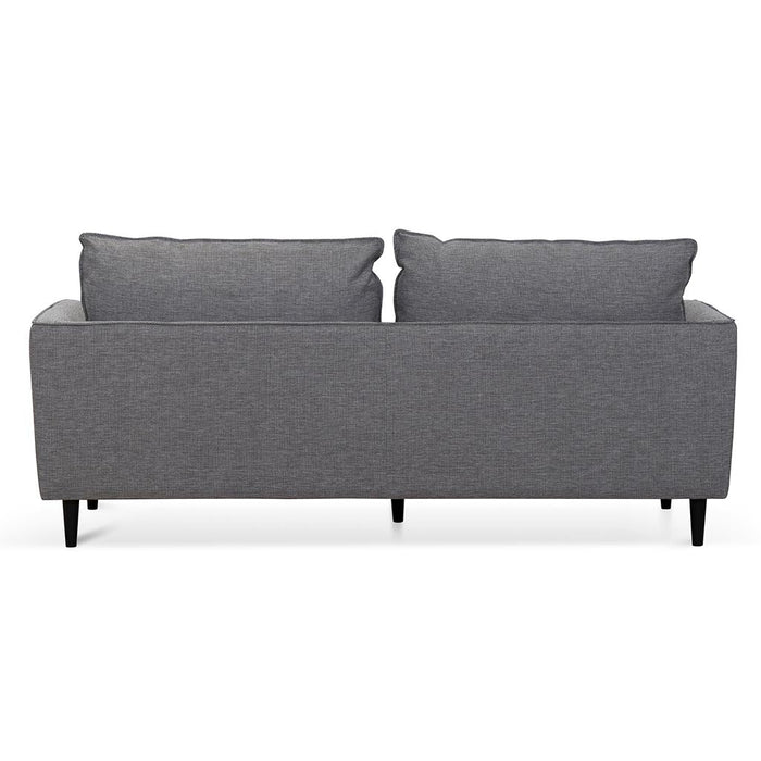 CLC6814-KSO 3 Seater Fabric Sofa - Graphite Grey with Black Leg