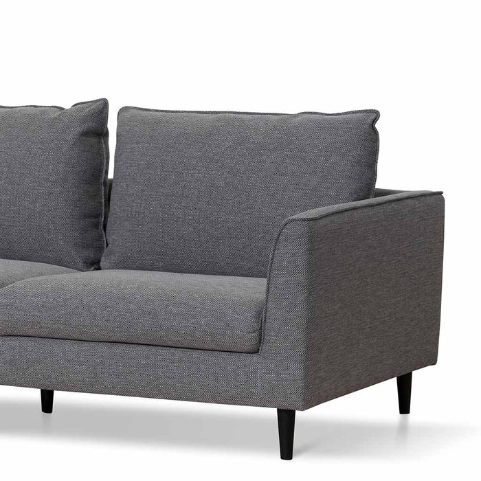 CLC6814-KSO 3 Seater Fabric Sofa - Graphite Grey with Black Leg