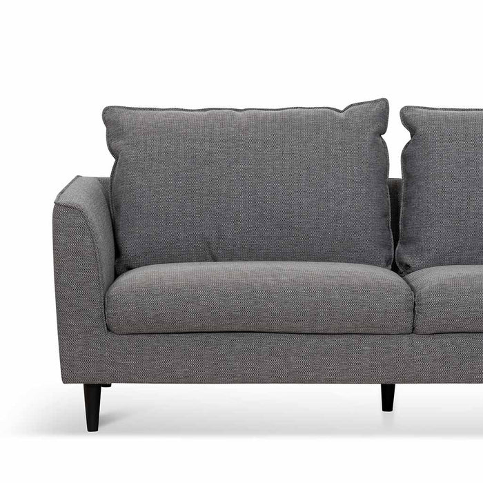 CLC6814-KSO 3 Seater Fabric Sofa - Graphite Grey with Black Leg