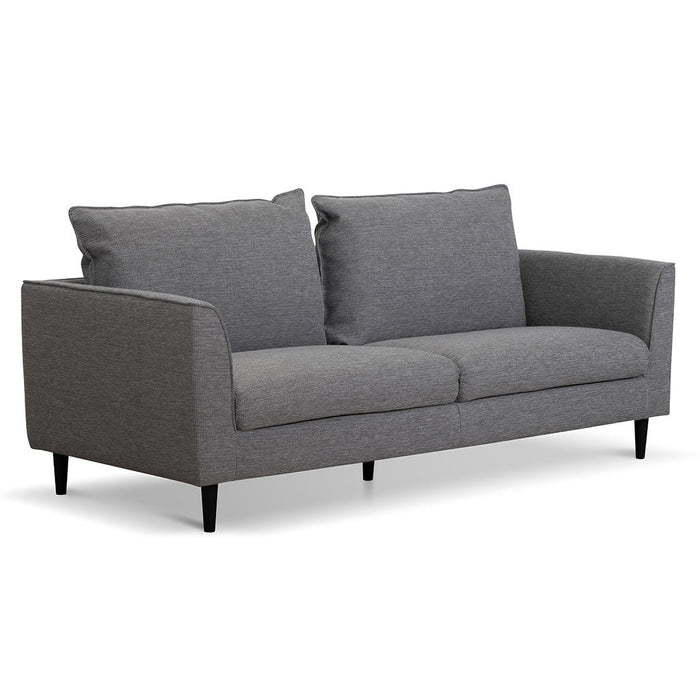 CLC6814-KSO 3 Seater Fabric Sofa - Graphite Grey with Black Leg