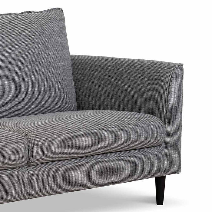 CLC6814-KSO 3 Seater Fabric Sofa - Graphite Grey with Black Leg