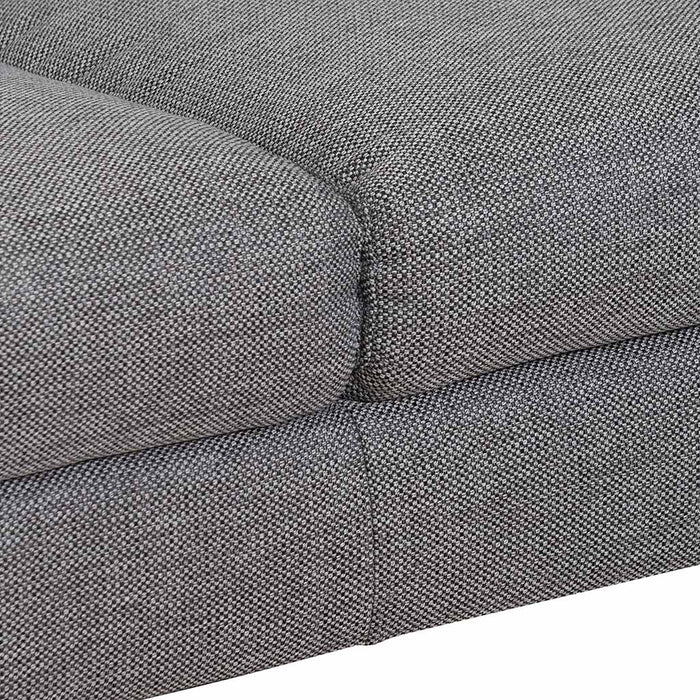 CLC6814-KSO 3 Seater Fabric Sofa - Graphite Grey with Black Leg