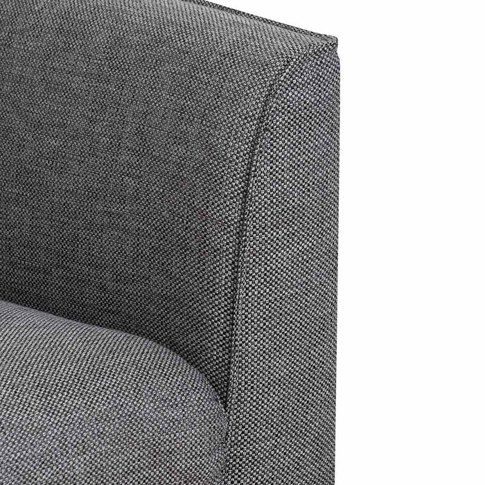 CLC6814-KSO 3 Seater Fabric Sofa - Graphite Grey with Black Leg