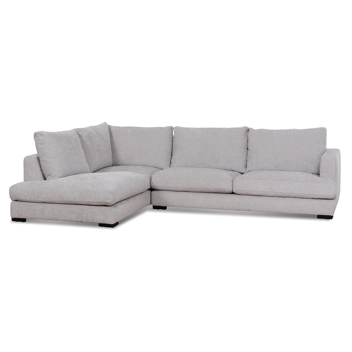 CLC6815-KSO 4 Seater Fabric Left Chaise Sofa - Oyster Beige