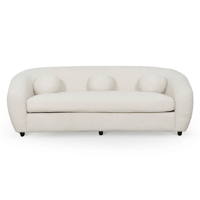 CLC6829-CA 3 Seater Sofa - Ivory White Boucle