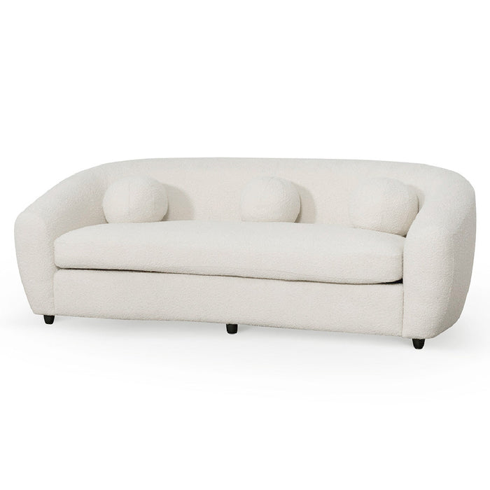 CLC6829-CA 3 Seater Sofa - Ivory White Boucle