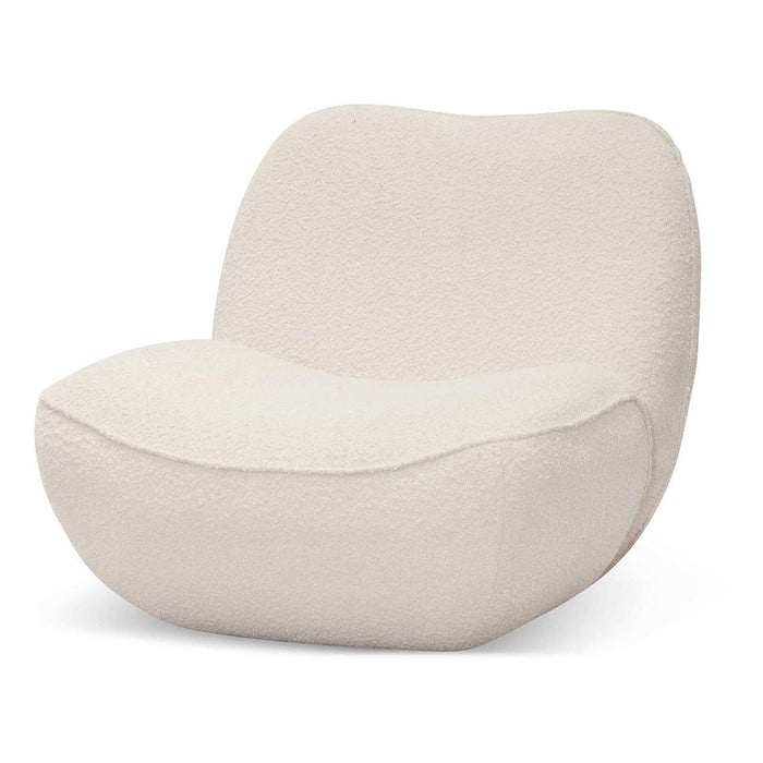 CLC6869-CA Lounge Chair - Ivory White Boucle