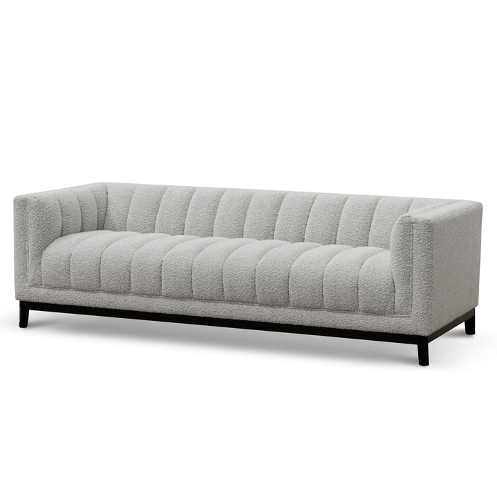 CLC6924-CA 3 Seater Sofa -Light Grey Boucle