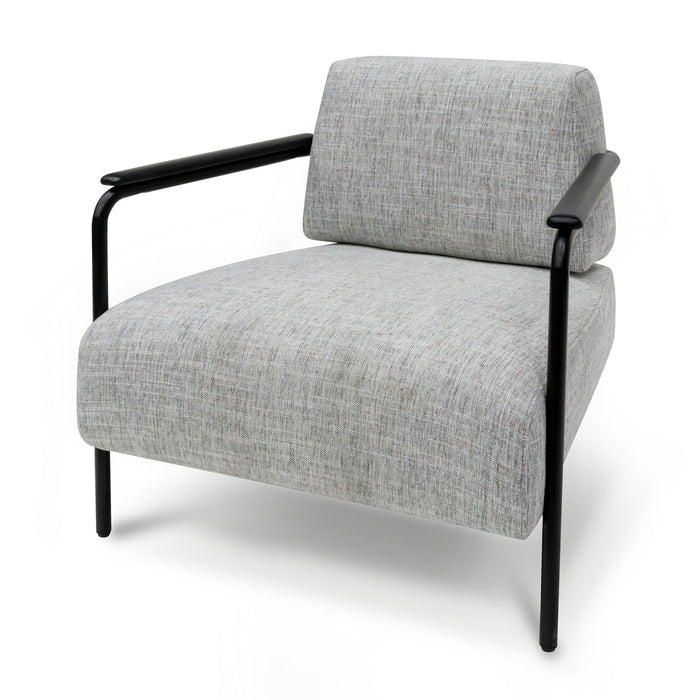 CLC6961-IG Fabric Armchair - Light Spec Grey with Black Legs