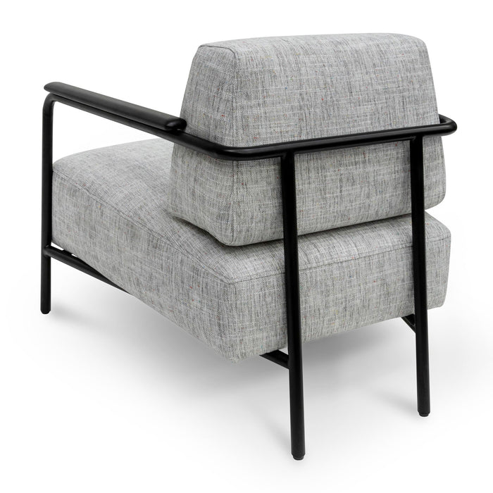 CLC6961-IG Fabric Armchair - Light Spec Grey with Black Legs