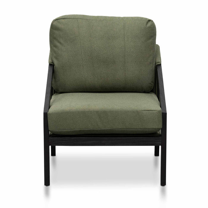 CLC6994-NI Green Fabric Lounge Chair - Black Frame