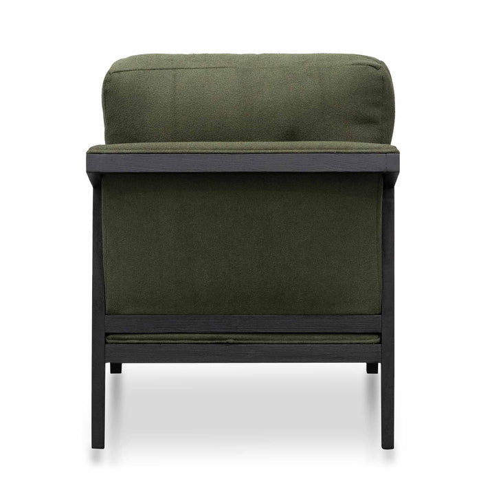 CLC6994-NI Green Fabric Lounge Chair - Black Frame