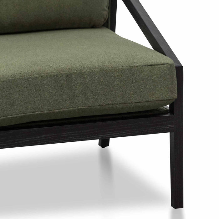 CLC6994-NI Green Fabric Lounge Chair - Black Frame