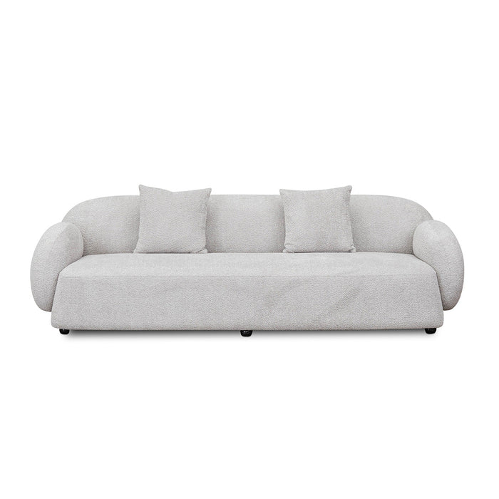 CLC8055-FS 3 Seater Fabric Sofa - Salt White