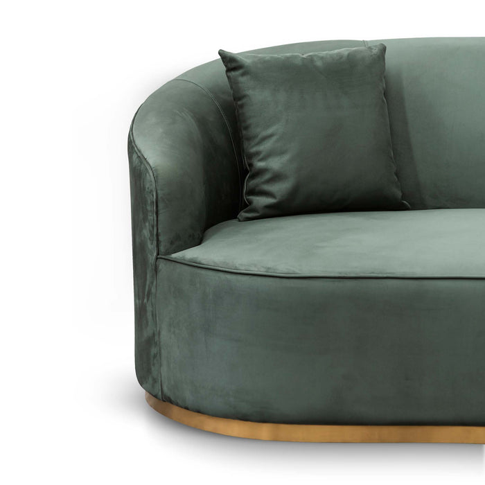 CLC8057-FS 3 Seater Sofa - Dark Green Velvet