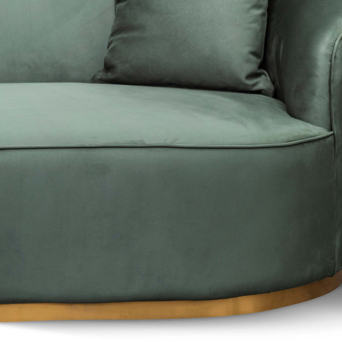 CLC8057-FS 3 Seater Sofa - Dark Green Velvet